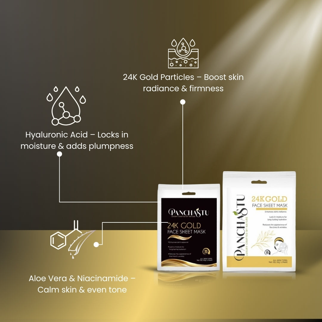 Gold Face Sheet Mask 24k