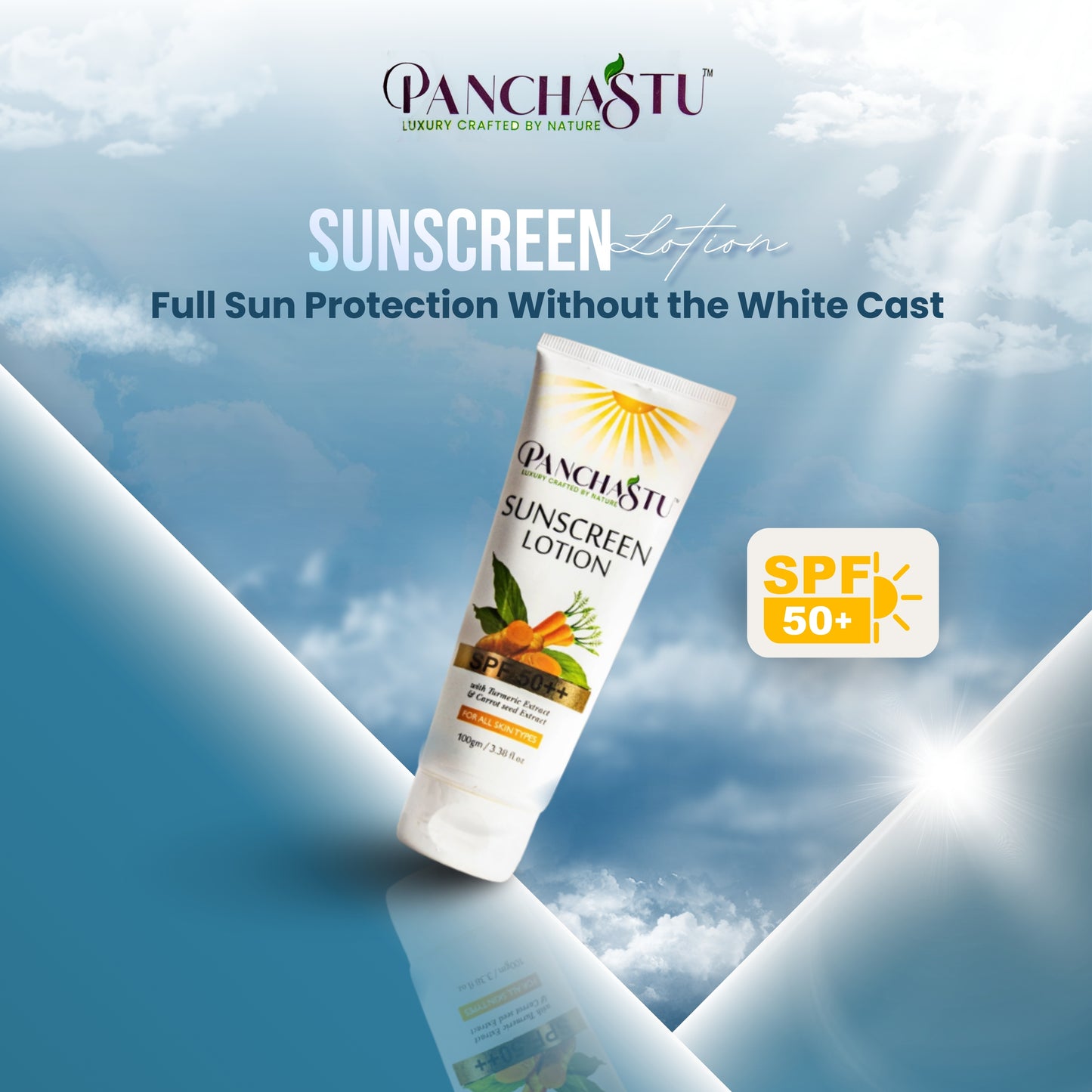 SPF 50 PA+ Sunscreen Lotion