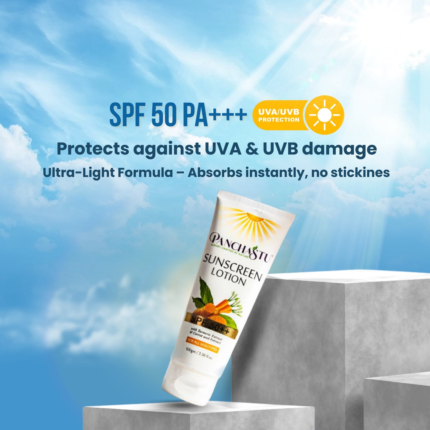 SPF 50 PA+ Sunscreen Lotion