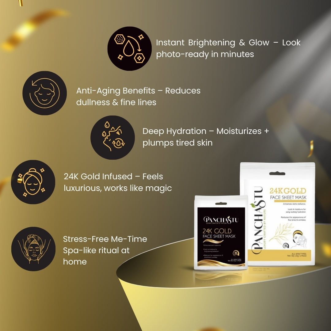 Gold Face Sheet Mask 24k